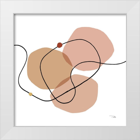Sinuous Trajectory blush III White Modern Wood Framed Art Print by Pela