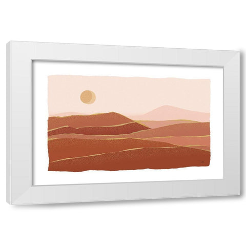 Dusty Morning White Modern Wood Framed Art Print by Pela