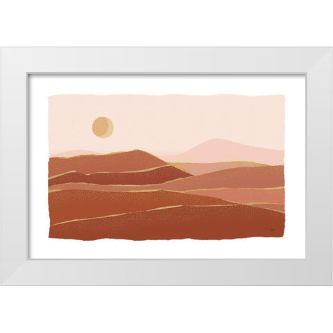 Dusty Morning White Modern Wood Framed Art Print by Pela