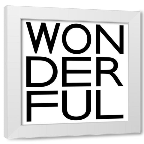 In Black And White I-Wonderful White Modern Wood Framed Art Print by JC Designs