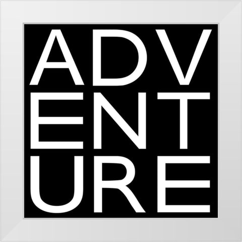 In Black And White II-Adventure White Modern Wood Framed Art Print by JC Designs