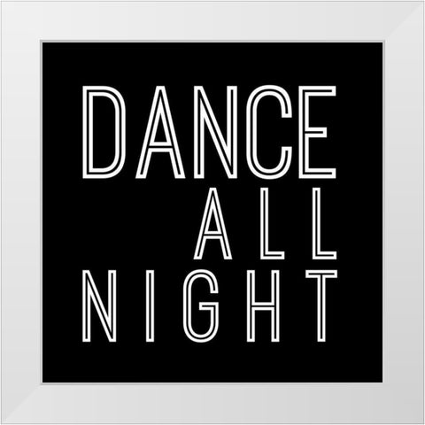 In Black And White Sentiment II-Dance White Modern Wood Framed Art Print by JC Designs