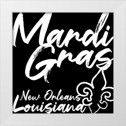 In Black And White Travel VIII-Louisiana White Modern Wood Framed Art Print by JC Designs