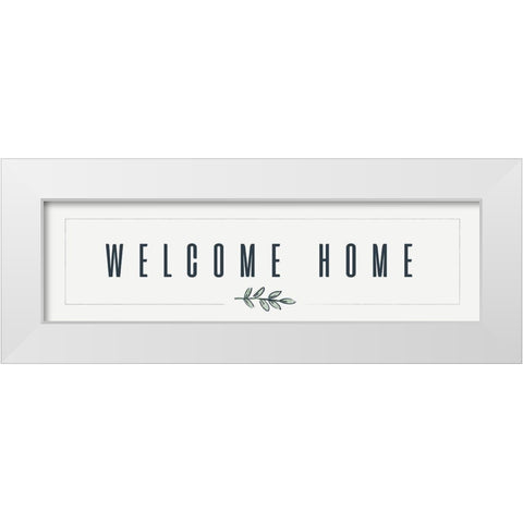 Simple Nature V-Welcome Home White Modern Wood Framed Art Print by HM Design
