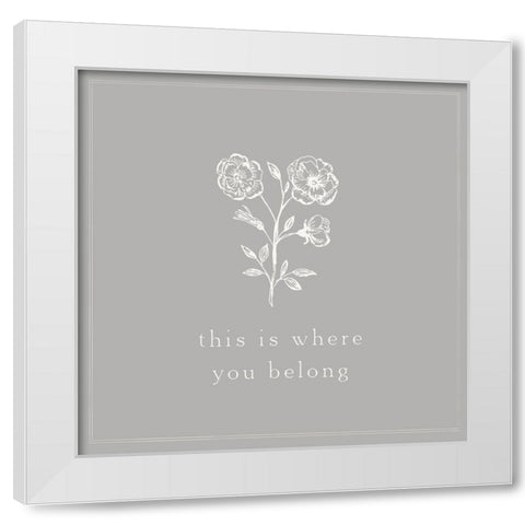 Simple Nature VII-This is Where White Modern Wood Framed Art Print by HM Design