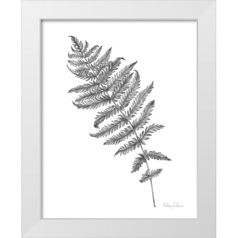 Neutral Fern I White Modern Wood Framed Art Print by Wilson, Kelsey