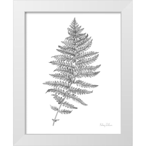 Neutral Fern II White Modern Wood Framed Art Print by Wilson, Kelsey