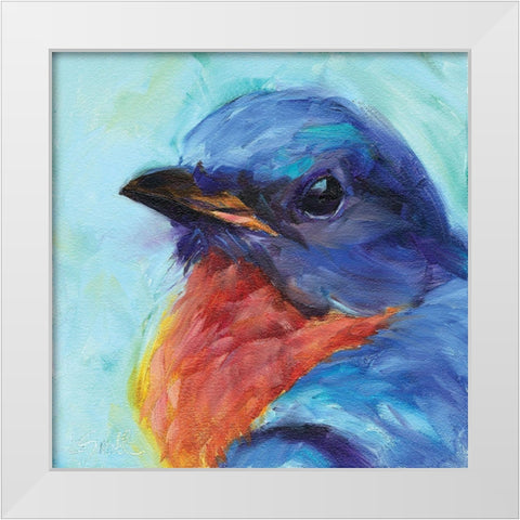 Field Birds II White Modern Wood Framed Art Print by Smith, Kim