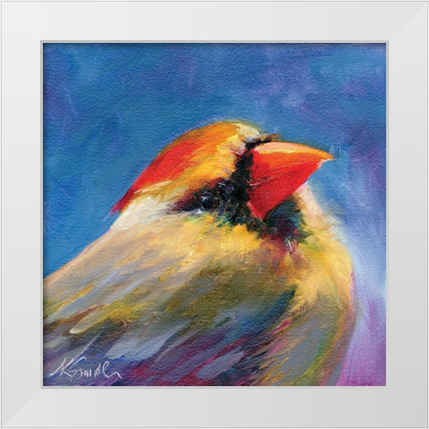 Field Birds IV White Modern Wood Framed Art Print by Smith, Kim