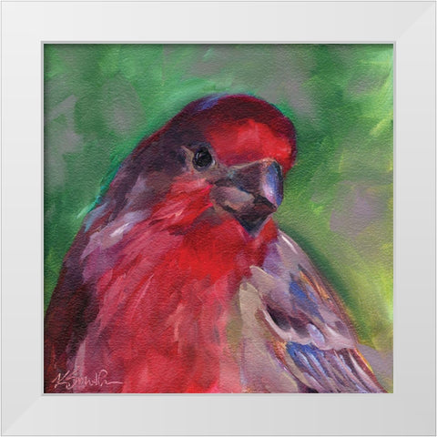Field Birds VI White Modern Wood Framed Art Print by Smith, Kim