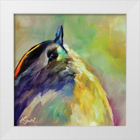 Field Birds IX White Modern Wood Framed Art Print by Smith, Kim