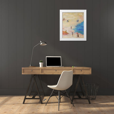 Mirage White Modern Wood Framed Art Print by Marie, Susanne