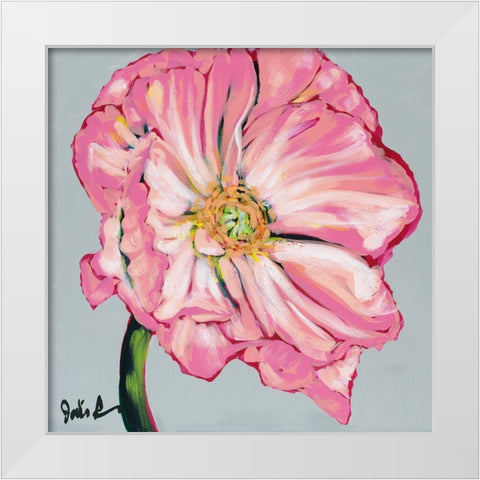 Fresh Poppy I White Modern Wood Framed Art Print by Augustine, Jodi