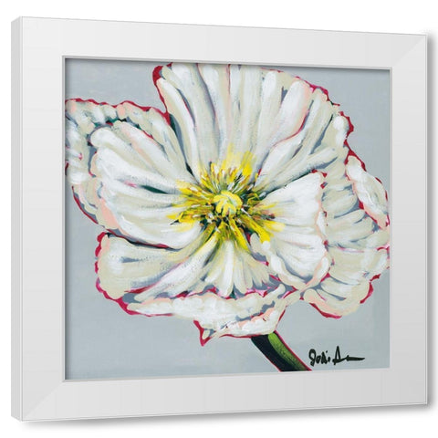 Fresh Poppy II White Modern Wood Framed Art Print by Augustine, Jodi