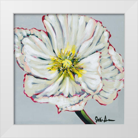 Fresh Poppy II White Modern Wood Framed Art Print by Augustine, Jodi