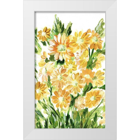 Daisies in Yellow White Modern Wood Framed Art Print by Chapman, Marcy