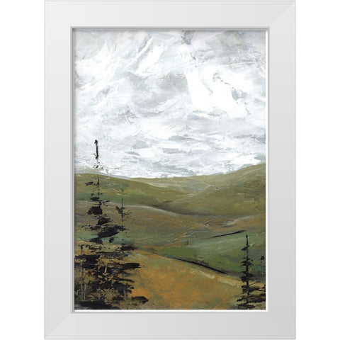 Evergreen White Modern Wood Framed Art Print by Chapman, Marcy