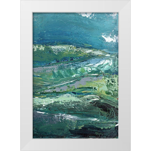 Blue Mountainscape II White Modern Wood Framed Art Print by Chapman, Marcy