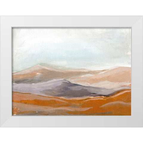 Orange Tinted Hillside White Modern Wood Framed Art Print by Chapman, Marcy