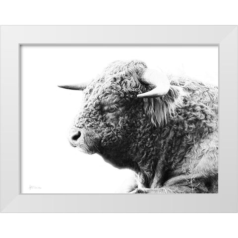 My Highland II White Modern Wood Framed Art Print by Cusson, Marie Elaine