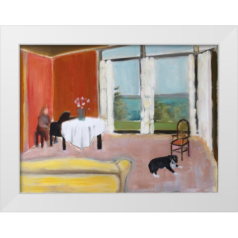 Late Afternoon White Modern Wood Framed Art Print by Marie, Susanne