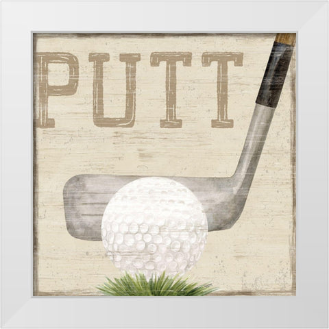 Golf Days VI-Putt White Modern Wood Framed Art Print by Reed, Tara