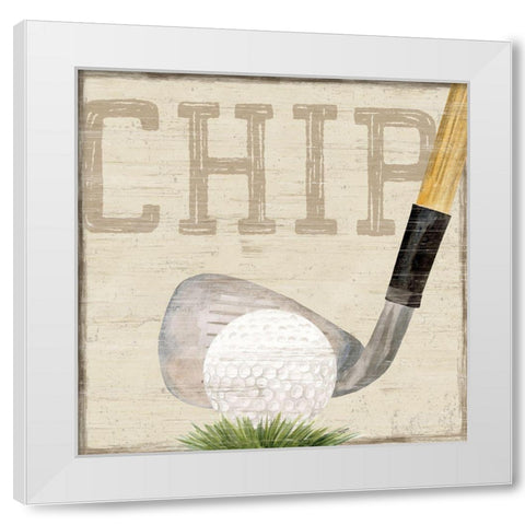 Golf Days VII-Chip White Modern Wood Framed Art Print by Reed, Tara