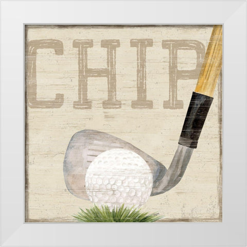 Golf Days VII-Chip White Modern Wood Framed Art Print by Reed, Tara