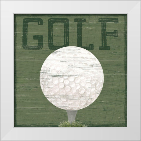 Golf Days XI-Golf White Modern Wood Framed Art Print by Reed, Tara