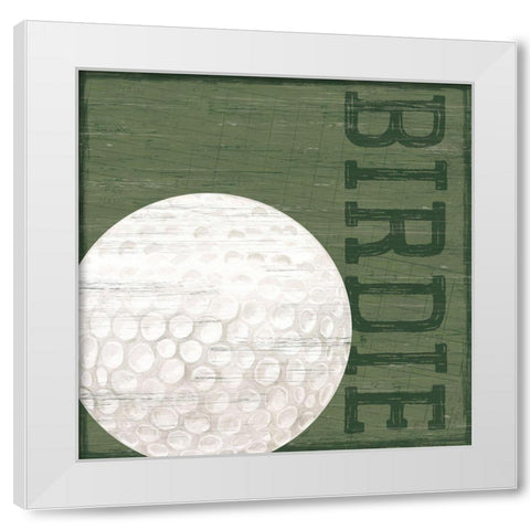 Golf Days XIII-Birdie White Modern Wood Framed Art Print by Reed, Tara