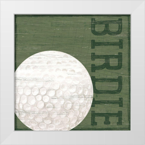 Golf Days XIII-Birdie White Modern Wood Framed Art Print by Reed, Tara
