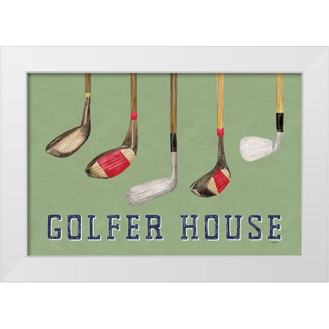 Golf Days landscape II-Golfer House White Modern Wood Framed Art Print by Reed, Tara
