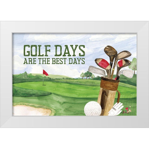 Golf Days landscape IV-Best Days White Modern Wood Framed Art Print by Reed, Tara