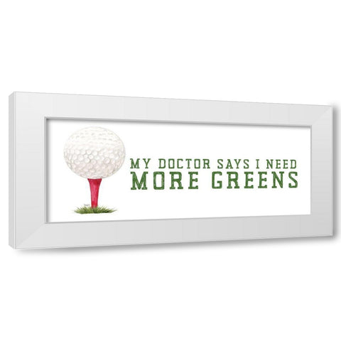 Golf Days panel II-More Greens White Modern Wood Framed Art Print by Reed, Tara