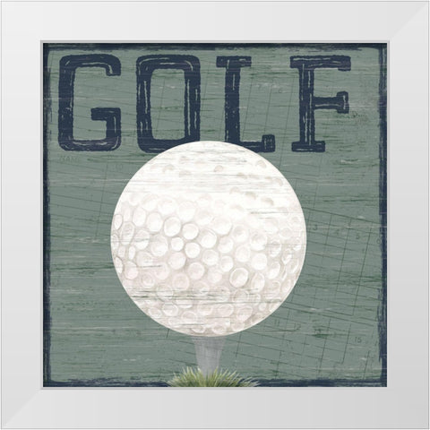 Golf Days neutral XI-Golf White Modern Wood Framed Art Print by Reed, Tara
