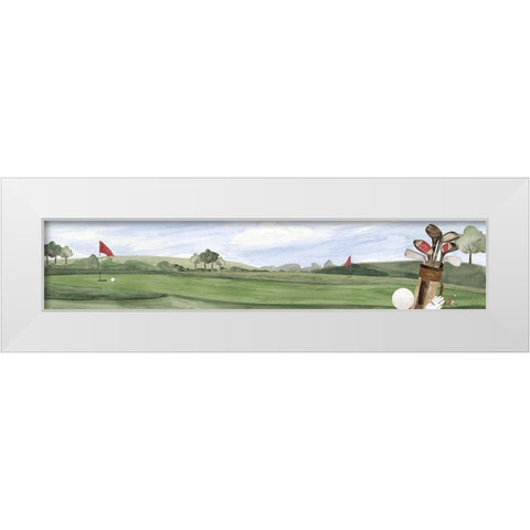 Golf Days neutral panel I White Modern Wood Framed Art Print by Reed, Tara