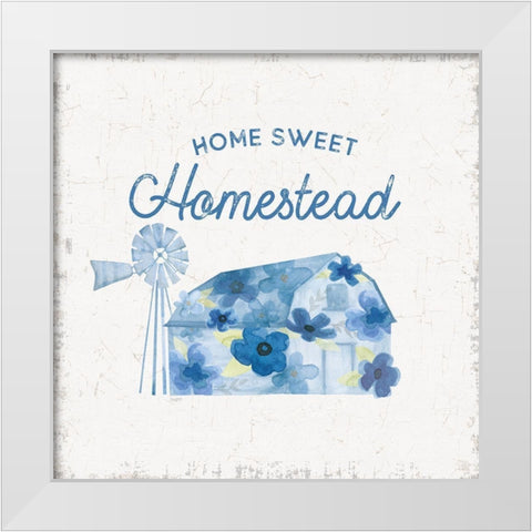 Country Cottage Field I flowers White Modern Wood Framed Art Print by Reed, Tara