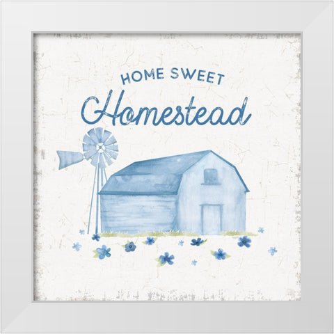 Country Cottage Field I wash White Modern Wood Framed Art Print by Reed, Tara