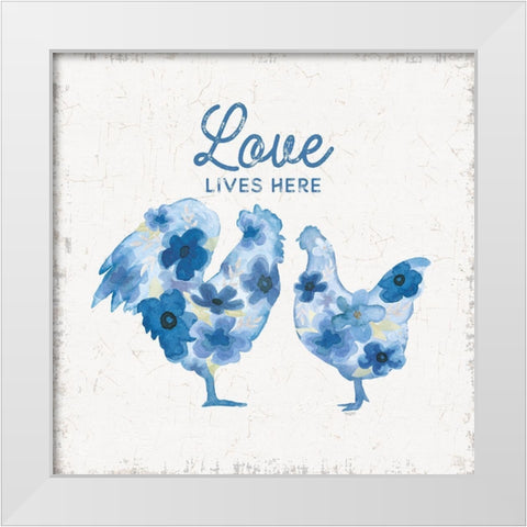 Country Cottage Field IV flowers White Modern Wood Framed Art Print by Reed, Tara