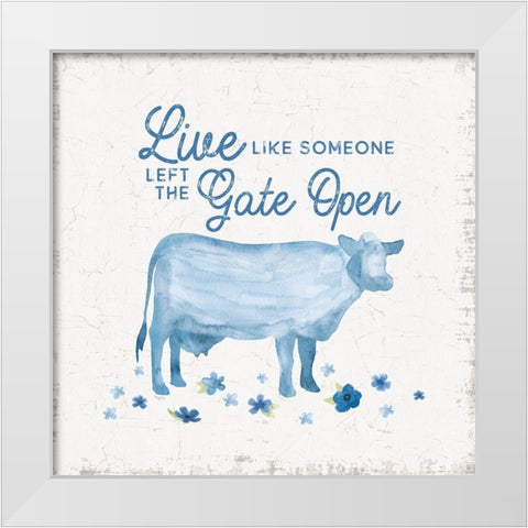 Country Cottage Field V wash White Modern Wood Framed Art Print by Reed, Tara