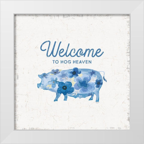 Country Cottage Field VI flowers White Modern Wood Framed Art Print by Reed, Tara