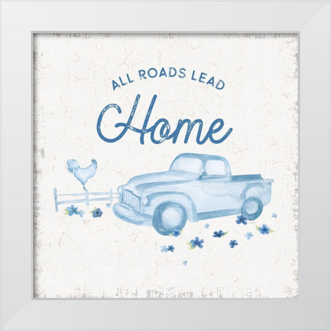 Country Cottage Field VII wash White Modern Wood Framed Art Print by Reed, Tara