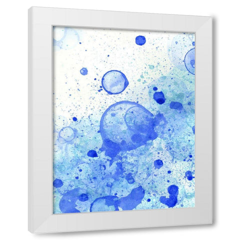 Bubble Splash I White Modern Wood Framed Art Print by Wilson, Kelsey