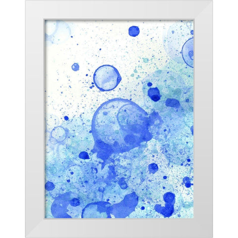 Bubble Splash I White Modern Wood Framed Art Print by Wilson, Kelsey