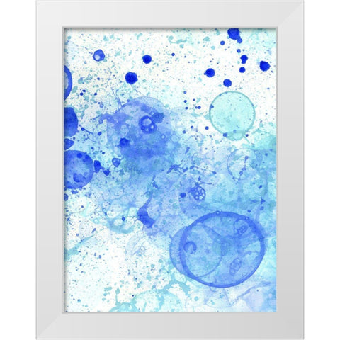 Bubble Splash II White Modern Wood Framed Art Print by Wilson, Kelsey