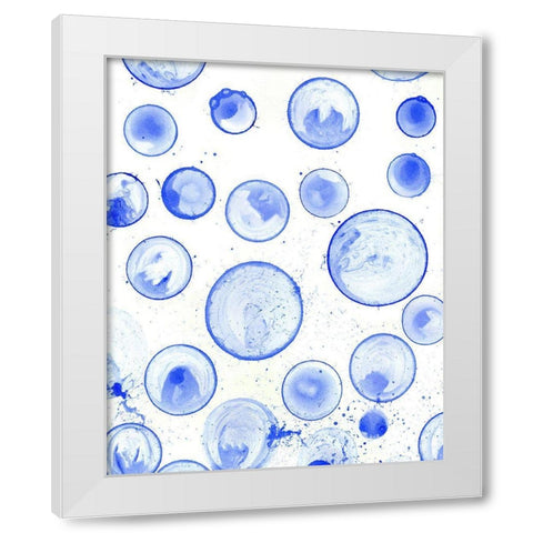 Bubble Polkadot II White Modern Wood Framed Art Print by Wilson, Kelsey