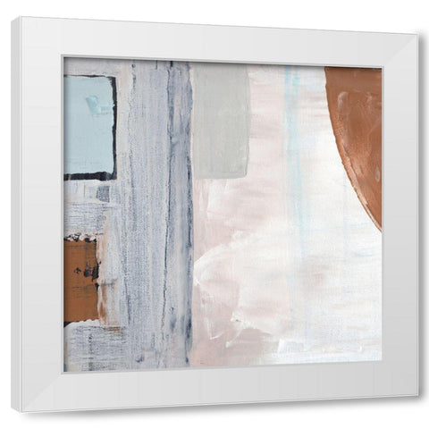 Blocks and Circles abstract II White Modern Wood Framed Art Print by Chapman, Marcy