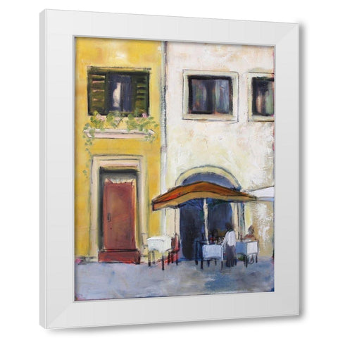 Al Fresco White Modern Wood Framed Art Print by Marie, Susanne