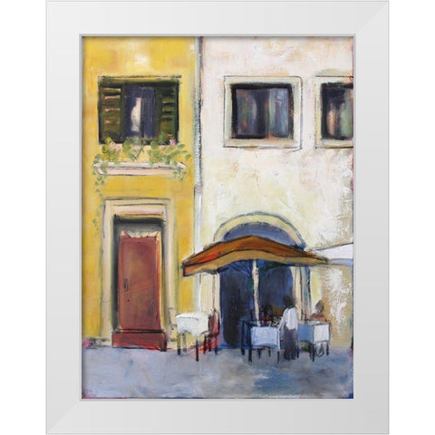 Al Fresco White Modern Wood Framed Art Print by Marie, Susanne