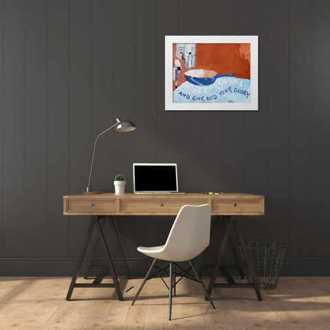 Rise and Shine White Modern Wood Framed Art Print by Marie, Susanne
